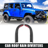 Jeep Wrangler Car Water Rain Diverters  Gutter Extensions (2007-2017)
