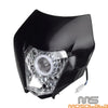 Yamaha YZ, WR, Kawasaki KDX, Suzuki DR, Honda Black LED Headlight DRL Assembly