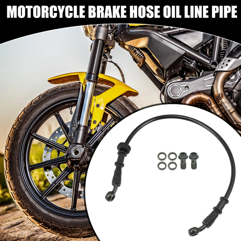 MakeModel Brake Hose Set / 50cm 19.69" Universal 28 Degree Motorcycle Hydraulic Hose