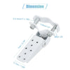 Motorcycle White 1 Pair 8mm Stainless Steel Rearset Fold Footrest Footpeg