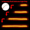 All Cars 2x Dynamic LED Car Side Mirror Turn Signal Light Strip 18cm