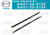 Mazda MX-5 2x Door Glass Weatherstrip Seal LH RH (1990–2005)