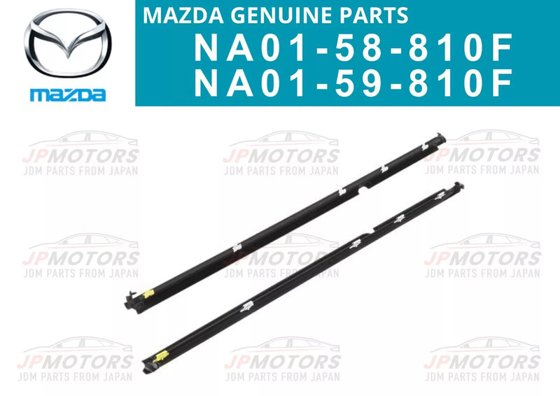 Mazda MX-5 2x Door Glass Weatherstrip Seal LH RH (1990–2005)