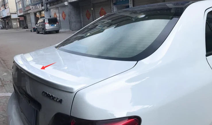 Toyota Corolla Sedan Super White Trunk Spoiler Wing (2009-2013)