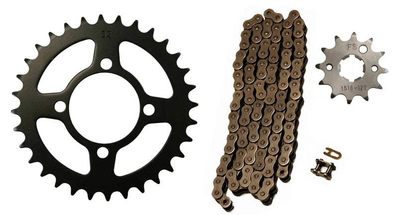 Yamaha Breeze Natural 520x74 O-Ring Chain & 12/32 Sprockets (1989–2004)