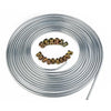 Brake Line Tubing 25 Ft 3/16 OD Copper Nickel with 16 Fittings
