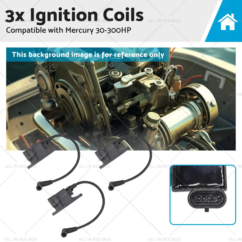 Mercury 30-300HP Outboard Motor 3 x Ignition Coils
