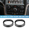 Jeep Grand Cherokee Console Audio Volume Knob Ring Covers (2014-2020)