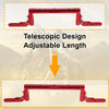 Motorcycle Balance Handle Bar Extender Bracket Center Hole Red 1Set