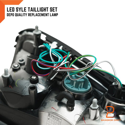 Mitsubishi Triton MK Ute 1995-2004 Clear DEPO LED Tail Lights