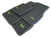 Rolls Royce Wraith 2013-2017 Black ER56 Green Logo Leather Floor Mats
