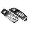 Audi A4 B8 (2009-2012) Black Front Fog Light Honeycomb Grille Cover