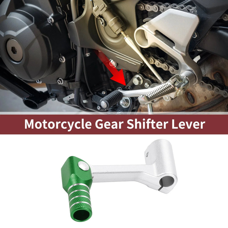 Bosuer Cheetah Silver Tone Green Gear Shifter Lever