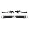 Aprilia Tuono V4 Silver Extendable Brake Clutch Levers & Handlebar Grips