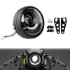 Cafe Racer Motorcycle 6.5" LED Headlight & Spiral Side Mount Bracket