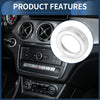 Mercedes-Benz A B E GLK GLA CLA Class Silver Tone 3 x AC Media Knob Covers