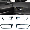 Toyota Harrier Venza Steel Interior Door Handle Cover Trim Black (2020-2024)