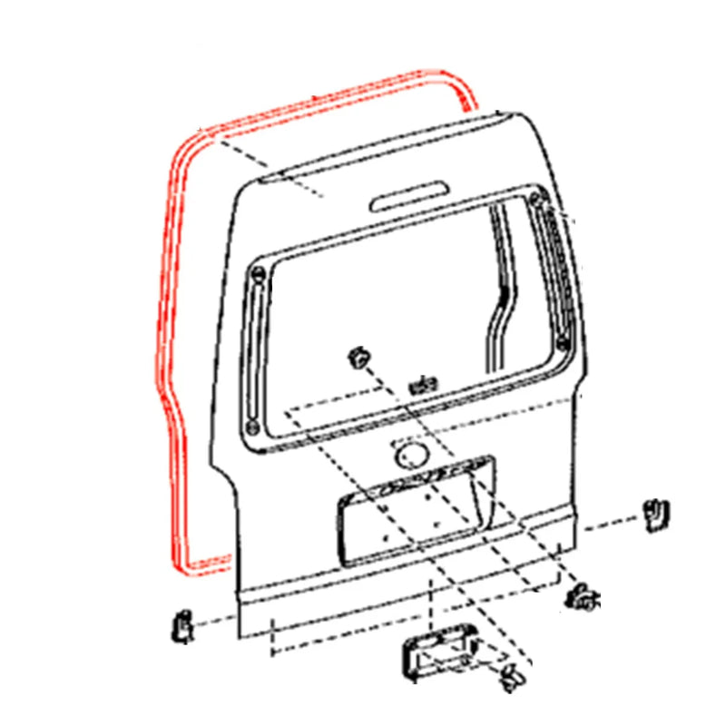 Toyota Hiace Van 2005-2016 Tail gate Weatherstrip Seal