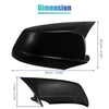 BMW 535i GT Black  Door Wing Rearview Side Mirror Cover Caps (2011-2013)