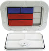 Caravan / Boat / RV White with Compartments Access Hatch with Storage Box