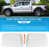 Ford F250 F350 Super Duty White Top Half Door Mirror Cap Covers (2008-16)