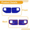 Jeep Wrangler JK 2DR (2011-2017) 2 x Blue Interior Door Handle Bowl Cover Trim