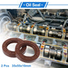 Vehicle Oil Seal 35x55x10mm FKM Rubber Brown 2 x
