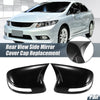 Honda Civic Rearview Mirror Cover Overlay Gloss Black (2012-2015)