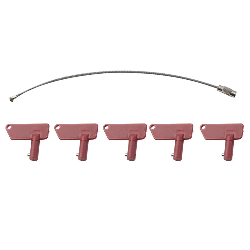 Terex Battery Disconnect Isolator 5 x Ignition Keys w/Ring