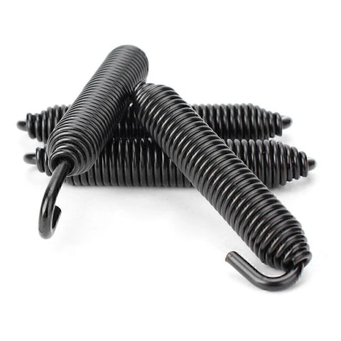 Black Universal Long Outlaw Racing Stainless Header Exhaust Springs 83mm