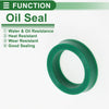 Oil Seal 16x22x5mm 5 Pcs TPU High Pressure Green