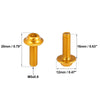 Motorcycle 20 x M5 5mm Windscreen Screws Fairing Windscreen Screws Gold Tone
