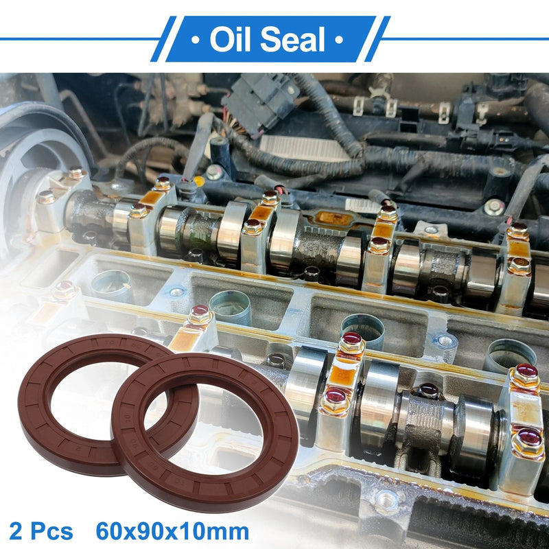 Oil Seal 60x90x10mm Brown 2 Pcs