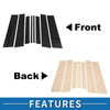 Toyota Highlander (2022-2024) Black 8 Pcs Door Pillar Window Trim