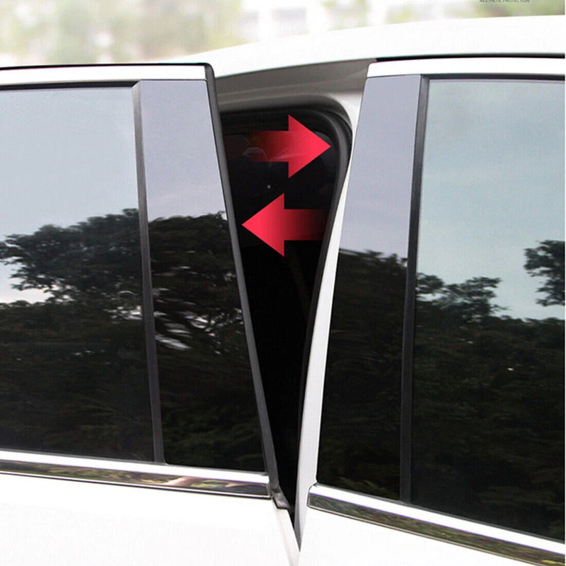 Porsche Macan Door Window Trim Black Cover Pillar Posts 6Pcs (2014–2022)
