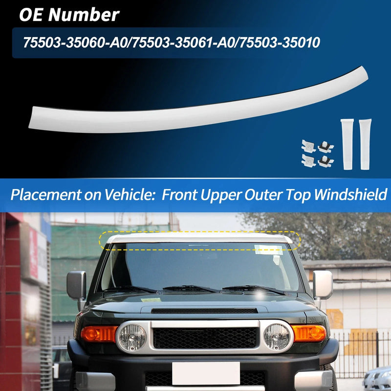 Toyota FJ Cruiser Front Upper Top Windshield Mould Panel Trim (2007–2014)