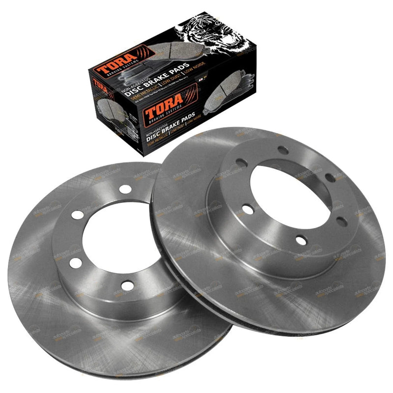 Toyota Hilux Surf KZN185 2 x Front Brake Rotors + Pads Set (1995–2002)