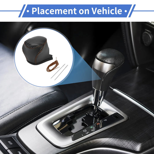 Gear Shift Knob Cover for Toyota CH-R 2017-2021 Black Carbon Fiber