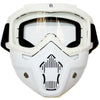 Motorcycle White Full Face Paintball Airsoft Mask Goggle