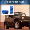 Jeep Wrangler (2018-2024) Blue Automatic Foot Accelerator Pedal Covers 2 x