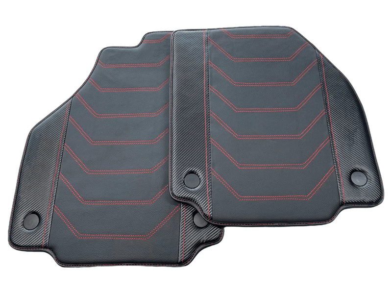 Ferrari 458 Italia with Carbon Fiber Leather Floor Mats (2010-2015)