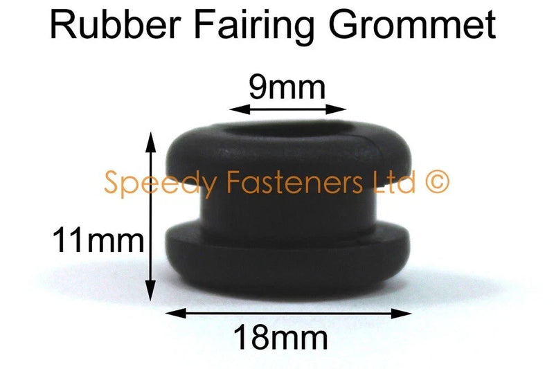 Yamaha R1 R6 4x Rubber Fairing Eyelets & m6 Stainless Steel Shoulder Bolts