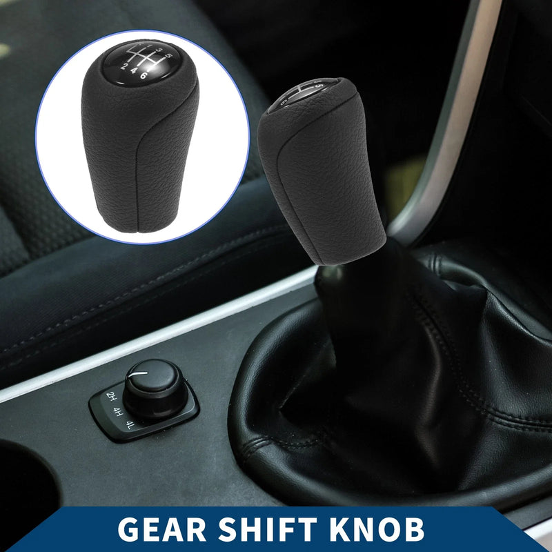Mazda 3 (2010-2013) Black Faux Leather 6 Speed Manual Gear Shift Knob