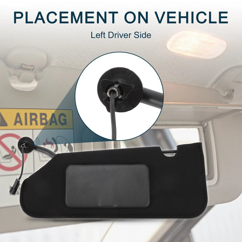 Chevrolet Corvette Left Car Sun Visor with Mirror and Light