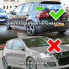 Golf Mk5 Gloss Black Side Rear Window Louver Shutter Cover Trim (2004-2009)