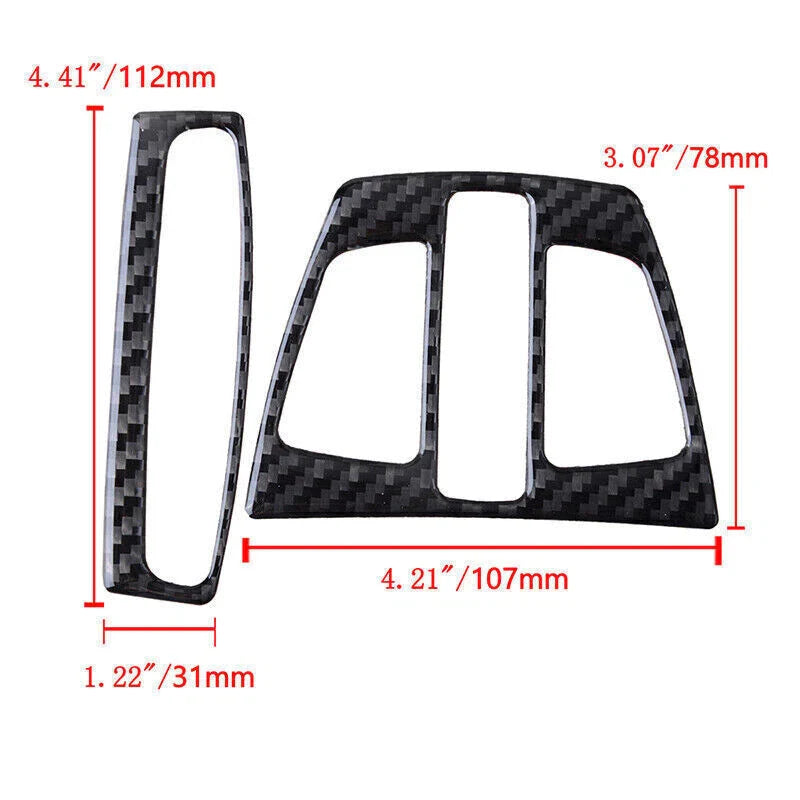 BMW 3 4 Series Carbon Fiber Reading Light Switch Cover Trim (2013-2019)