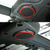 Jeep Wrangler JK Red Roof Speaker Trim Rings Covers (2007-2014)