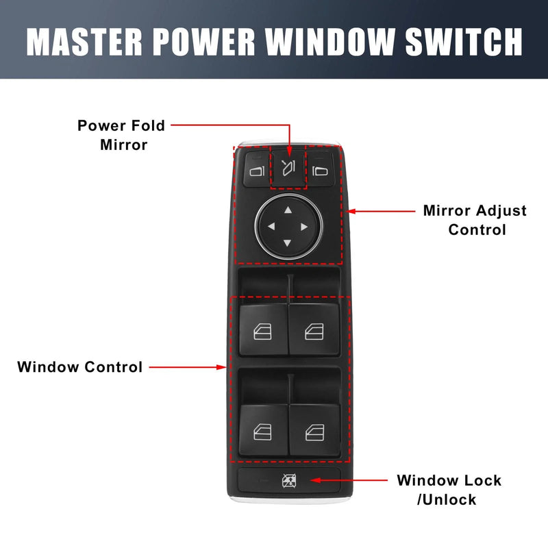 Mercedes-Benz CL63 AMG Driver Side Power Window Switch (2010)