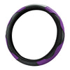 Car SUV 15" 1x Black Purple Microfiber Leather Steering Wheel Cover