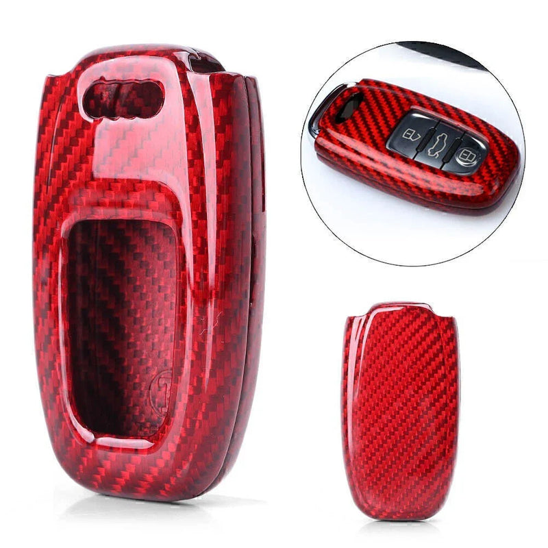 Audi A3 A4 A5 A6 A7 A8 Carbon Fiber Remote Key Fob Cover Case